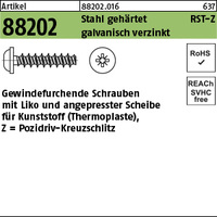 ART 88202 RST mit LIKO & Pozidriv Z 5 x 16 -Z Stahl geh., gal Zn gal Zn VE=S