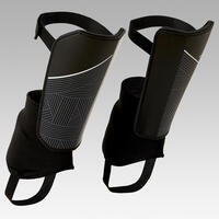 Adult Football Shin Pads Essential 140 - Black - L