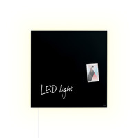 Tableau magnétique en verre 'artverum®' LED light_gl400_w_led_glasmagnetboard_artverum_black