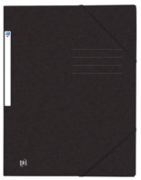 Oxford Top File + A4 Eckspannermappe mit Gummizugverschluss mit Einschlagklappen schwarz
