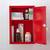 Relaxdays Medizinschrank, abschließbar, 2 Fächer, HxBxT: 32 x 21,5 x 9,5 cm, für Medikamente, Arzneischrank, rot/weiß