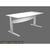 Scrivania piano bianco 180x80xH.73 cm con Modesty Panel gamba a L in metallo grigio alluminio Flex URB/V-180 + MOD/3