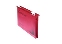 Rexel Crystalfile Classic Foolscap Suspension File Manilla 30mm Red (Pack 50)