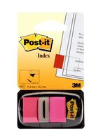 Post-it Index Flags Repositionable 25x43mm 12x50 Tabs Pink (Pack 600)