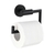 WENKO Toilettenpapierhalter Bosio Black matt ohne Deckel, Edelstahl rostfrei