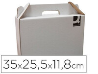 Caja Maletin con Asa Q-Connect Carton para Envio y Transporte 350X118X255 Mm