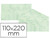Sobre Fantasia Marmoleado Verde 110X220 mm 90 Gr Paquete de 25