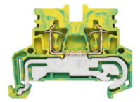 Schutzleiter-Reihenklemme, Federzuganschluss, 0,5-2,5 mm², 2-polig, 300 A, 6 kV,