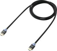 SpeaKa Professional HDMI Csatlakozókábel HDMI-A dugó 5.00 m Fekete SP-7870020 Audio Return Channel, aranyozott érintkező, Gesleeved, LED-del HDMI kábel