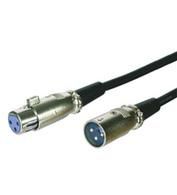 XLR connection cable 2 meter XLR 3-pin - XLR 3-pin M-F Outer Dimension : 6.0mm, PVC Audiokabel