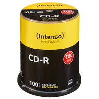 CD-R Intenso 700100pcs Cak CD-R 700MB, CD-R, 700 MB, 100 pc(s), 120 mm, 80 min, 52x