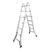 Hinged telescopic ladder
