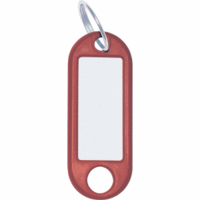 Schlüsselanhänger mit Ring 18mm rot VE=10 Stück