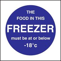 Vogue Food In This Freezer Sign Made of Vinyl Self Adhesive 100 x 100mm
