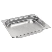 Vogue Stainless Steel 1/2 Perforated Gastronorm Pan with Overhanging Rim - 2.5L