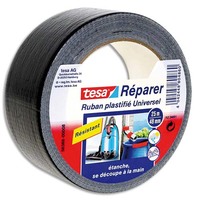 TESA Rouleau de toile adhésive renforcée 25m x 50 mm coloris Noir