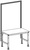 Aufbauportal ohne Ausleger für MULTIPLAN Grundtische mit einer Tischbreite von 1000, Nutzhöhe 1254 mm, in Brillantblau RAL 5007 | AZK1213.5007