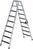Alu-Stehleiter 2x9 Stufen clip-step R13 Gesamthöhe 2,08 m Arbeitshöhe bis 3,60 m