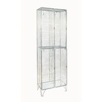 Heavy duty wire mesh lockers (8mm dia.) - two door