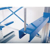 Cantilever racking arm stop