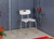 Duschstuhl, höhenverstellbar, Kunststoff, weiß, Sitzfläche: 400 x 380 mm