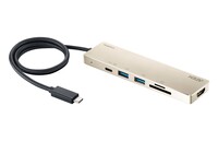 UH3239 - Wired - USB 3.2 Gen 1 (3.1 Gen 1) Type-C - 60 W - Gold - SD,SDHC,SDXC -