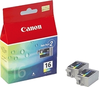 Canon 2er-Pack Tintenpatronen BCI-16 C, farbig für portable Tintenstrahldrucker