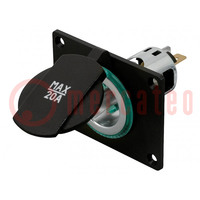 Car lighter socket; car lighter socket x1; 16A; black,green