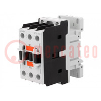 Contactor: 3-pole; NO x3; 24VAC; 26A; for DIN rail mounting; BF