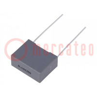 Kondensator: poliestrowy; 680nF; 160VAC; 250VDC; 15mm; ±10%; THT