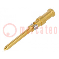 Contact; male; copper alloy; nickel plated,gold-plated; 1mm2