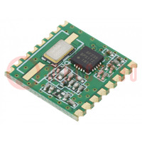 Modulo: RF; transceiver FM; FSK; 868MHz; SPI; -121dBm; 1,8÷3,6VDC