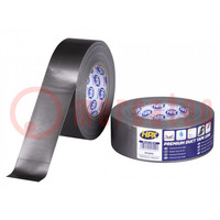Tape: duct; W: 48mm; L: 50m; Thk: 0.2mm; silver; natural rubber; 12%
