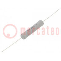 Resistor: metal oxide; THT; 22Ω; 8W; ±5%; Ø8x39,5mm; hilo Ø0,75mm