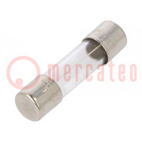 Fuse: fuse; time-lag; 63mA; 250VAC; cylindrical,glass; 5x20mm; 5ST