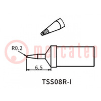 Tip; conical; 0.2mm; QUICK-TS8