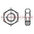 Anyacsavar; hatszögletű; M8; 1; A2 rozsdamentes acél; H: 4mm; 13mm