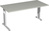 Oxford-Anbau-Schreibtisch in Lichtgrau-Dekor, einseitig verkürzter Fuß HxBxT 720 x 1600 x 800 mm | TP0408-01