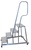 Alu-Riffelblech, Tritt mit Handlauf Arbeitshöhe ca. 2,60 m, 3 Stufen | LE5031