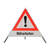 Safety Faltsignal, verschiedene Symbole mit Verbotszeichen, Höhe 70 cm Version: 38 - Symbol Achtung, Text Mäharbeiten