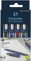 Tintenroller One Business, Ultra-Smooth-Spitze, 0,6 mm, sortiert, 4er Karton-Etui