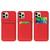 3_Kartenetui Silikon Wallet Case mit Kartenfach Dokumenten für Samsung Galaxy S21 Ultra 5G Rot