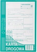 Druk akcydensowy Karta drogowa SM-101 MiP 802-3-N, A5, offsetowy, numerowana, 80k