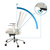 Bürostuhl / Drehstuhl CHIARO T2 WHITE Netzstoff / Stoff grau / beige hjh OFFICE