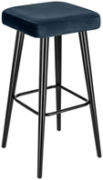Barhocker Tonda; 40x40x79 cm (BxTxH); Sitz dunkelblau, Gestell schwarz; 2