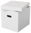 Aufbewahrungsbox Cube Home, mit Deckel, Wellpappe, 3 Stück, weiß