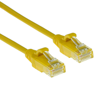 ACT Gele 0,15 meter LSZH U/UTP CAT6 datacenter slimline patchkabel snagless met RJ45 connectoren