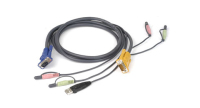 iogear 6' Micro-Lite™ Bonded All-in-One USB KVM Cable cavo per tastiera, video e mouse 1,83 m