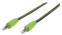 Manhattan 394130 audio cable 1 m 3.5mm Black, Green
