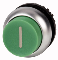 Eaton M22-DH-G-X1 elektrische schakelaar Pushbutton switch Zwart, Groen, Metallic